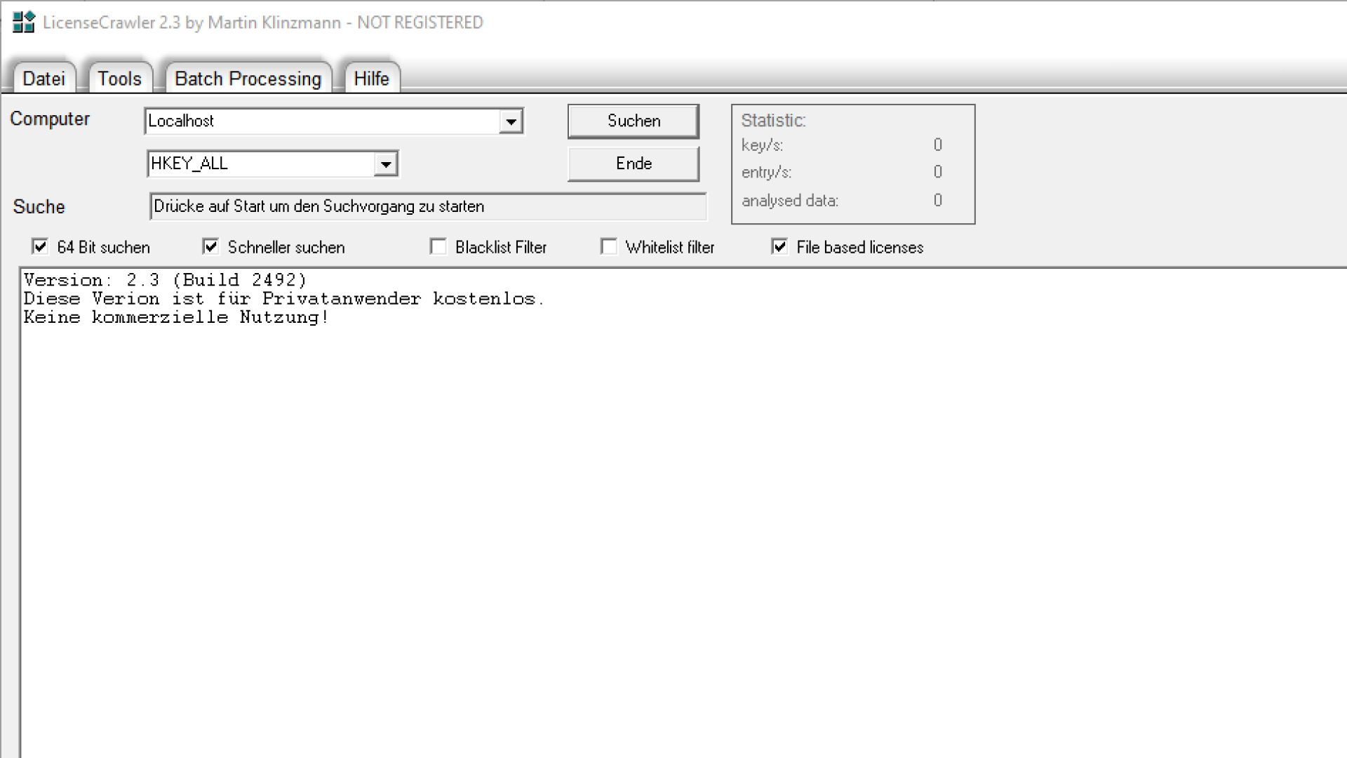 LicenseCrawler Download - Seriennummern auslesen