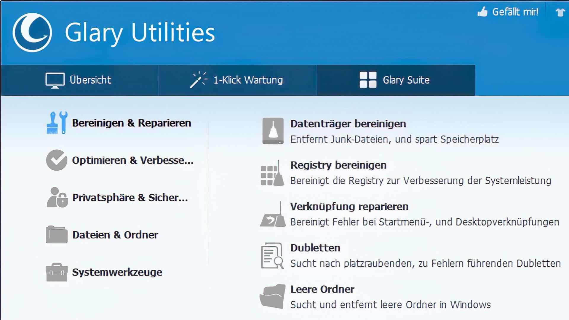 Glary Utilities Download - PC bereinigen und optimieren
