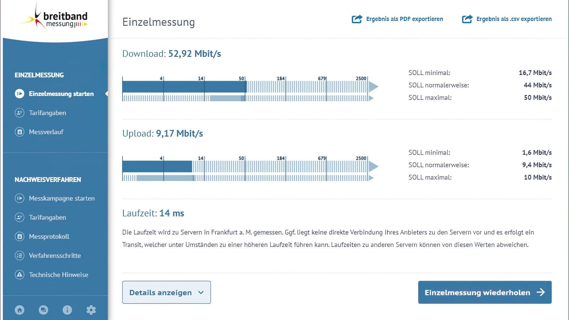 Breitbandmessung Download - DSL-Speedtest für Windows