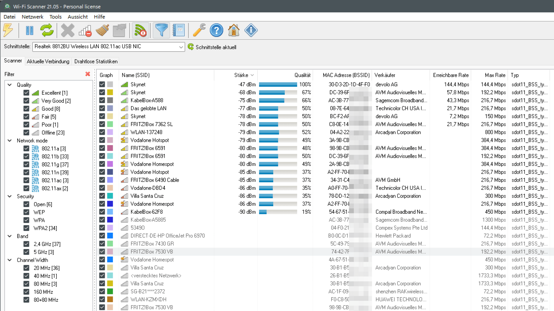Wi-Fi Scanner Download - Info-Tool für WLAN-Netzwerke