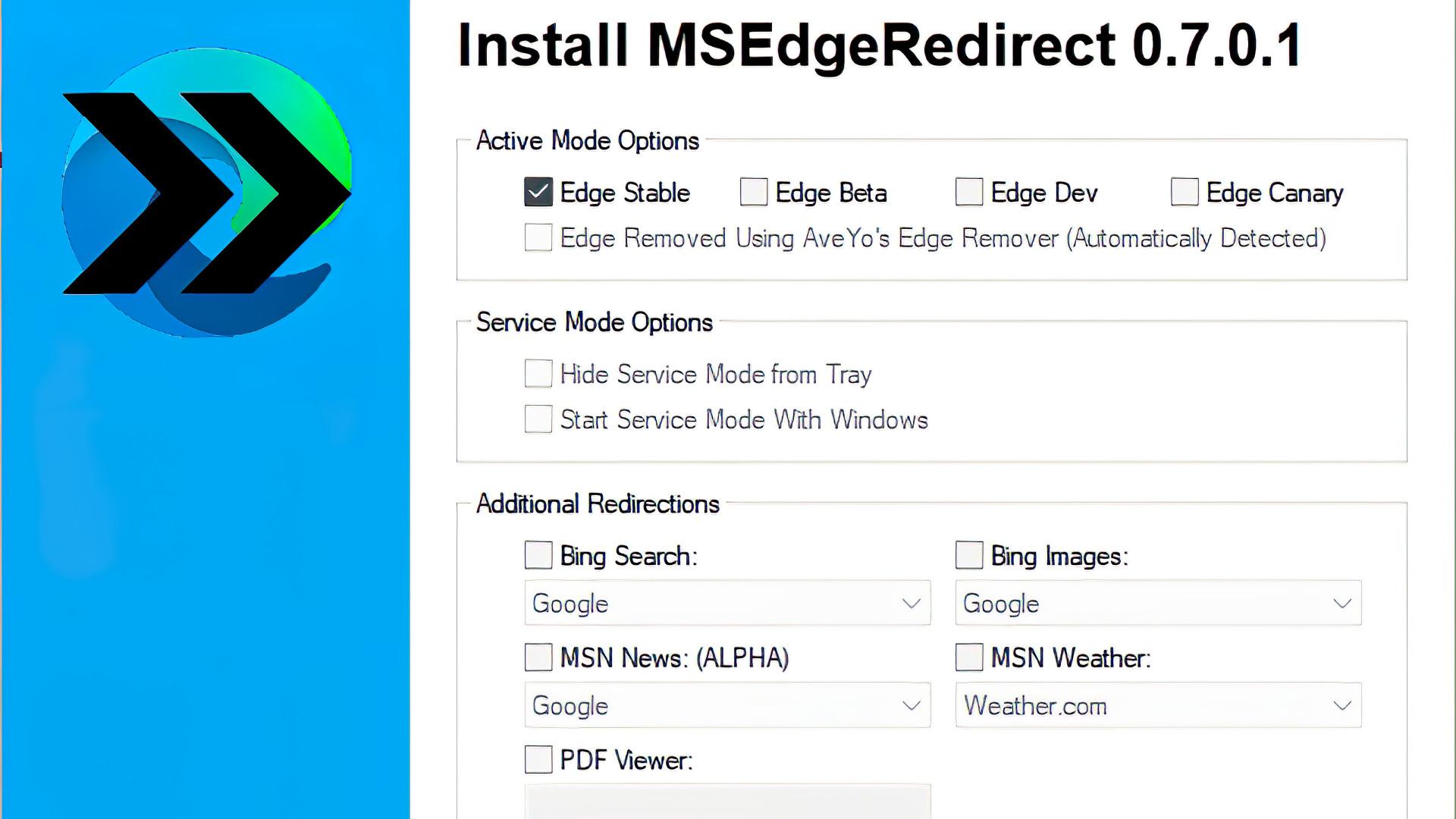 MSEdgeRedirect Download - Edge-Browser-Aufrufe umleiten