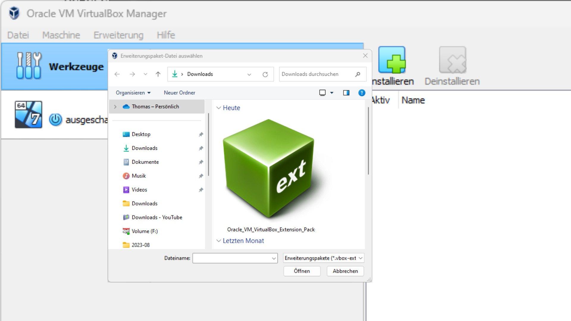 VirtualBox Extension Pack Download - VirtualBox-Extras