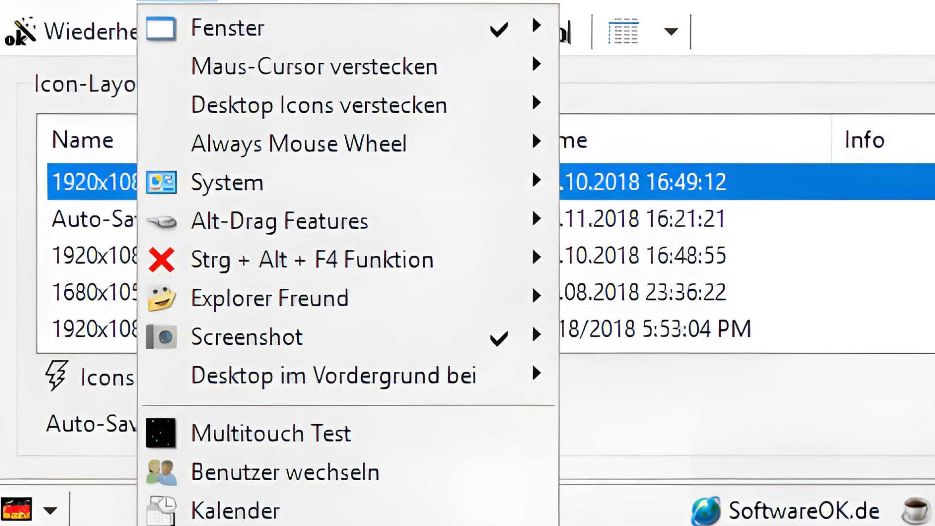 DesktopOK Download - Position der Desktop-Icons sichern