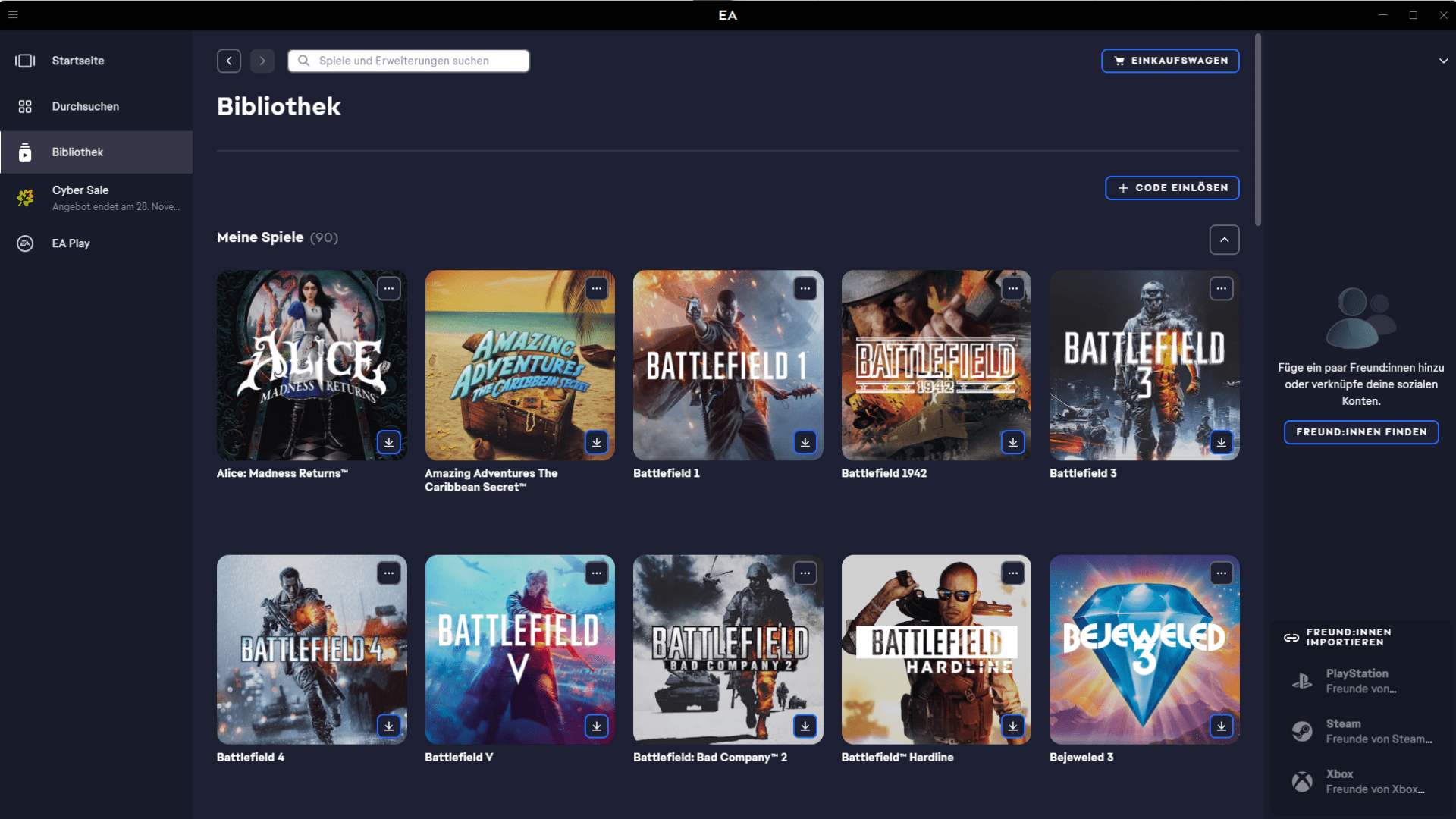 EA App Download - Spieleplattform von Electronic Arts