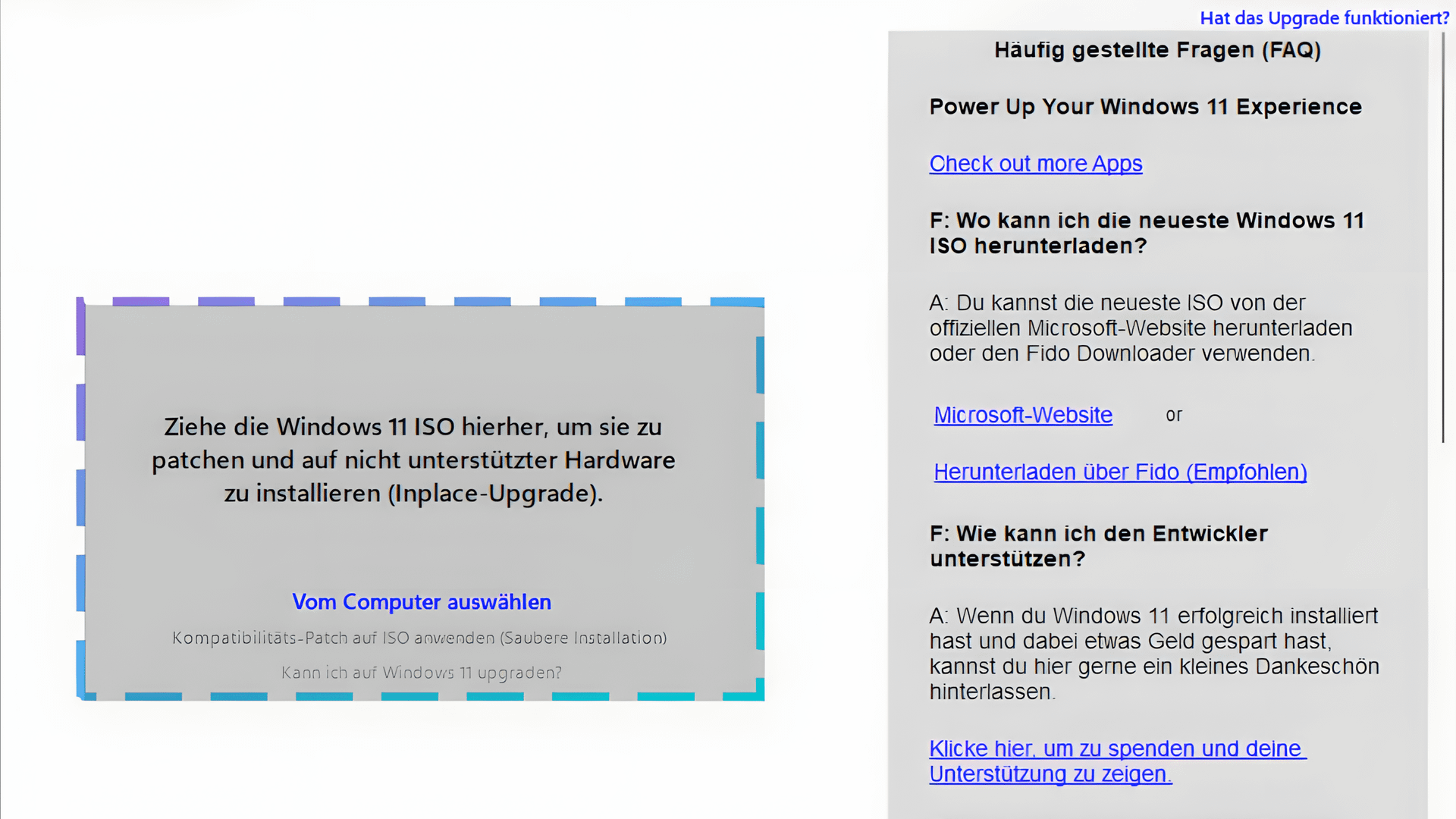 Flyby11 Download - Windows 11 auf alter Hardware nutzen