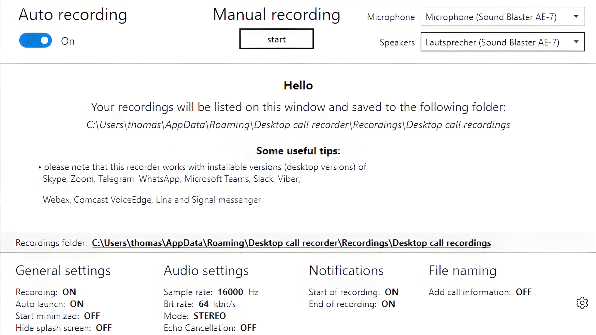 Desktop Call Recorder Download - Telefonate aufzeichnen